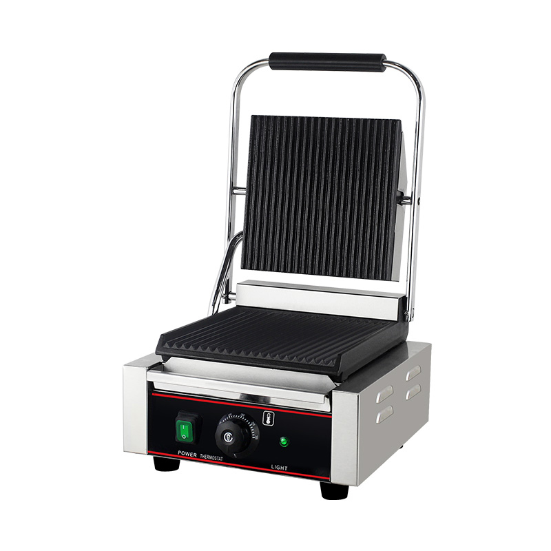Stainless Steel Commercial Electric Panini Grill Kitchen Machine